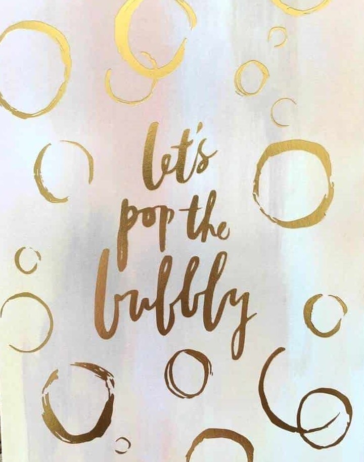 'Let's Pop the Bubbly' Greeting Card